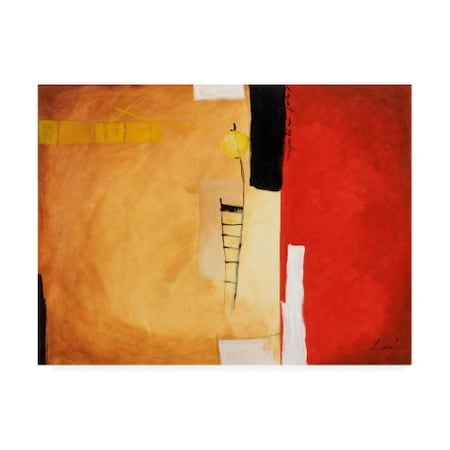 Pablo Esteban 'Tones Of Red And White 2' Canvas Art,18x24